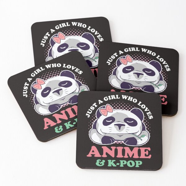 Artikelvorschau, Mädchen, das koreanische Popmusik liebt K-Pop Korea Anime Panda entworfen und verkauft von TomGiantDesigns.