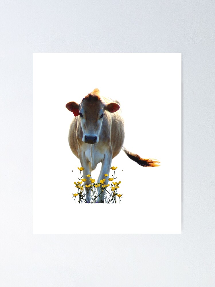 Mother and baby Cute jersey cow with buttercup flowers Essential T-Shirt  for Sale by ShereeDavinia