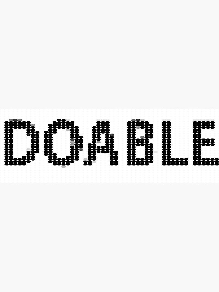 "Doable" Sticker for Sale by Redbubble