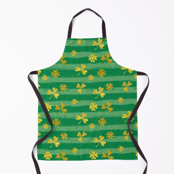 Item preview, Brushstroke Lucky Pattern with Golden Clovers designed and sold by parazitgoodz.