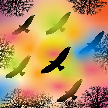 Artwork thumbnail, Colourful flight by BubbleTextBox