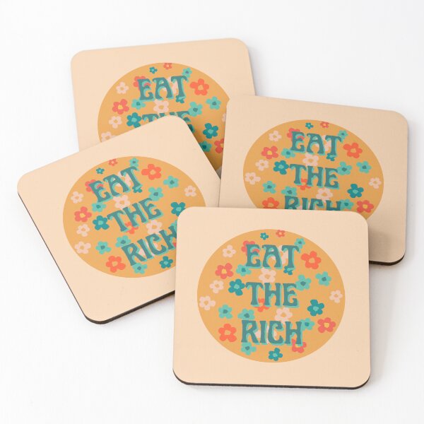 Item preview, Eat The Rich 60s Retro flower bib designed and sold by mooneko.