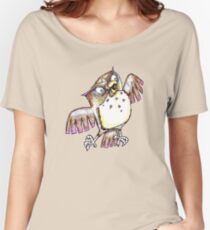 Wise Owl with Gel Pen Women's Relaxed Fit T-Shirt