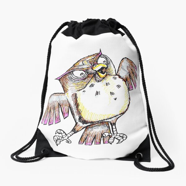 Wise Owl with Gel Pen Drawstring Bag
