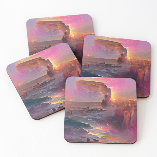Item preview, Sunset cliffs Mystical style Art designed and sold by NeuralProd.