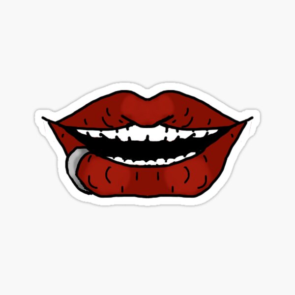 Vampire Red Lips Sticker