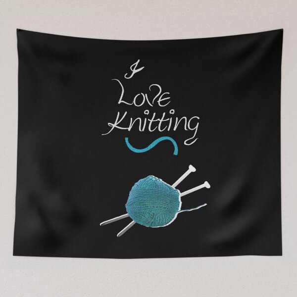 Item preview, I love knitting, knitting sayings, knitting lover clothes designed and sold by Kirei-Lily.