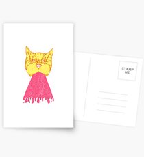 Pink Cat Vomit Postcards