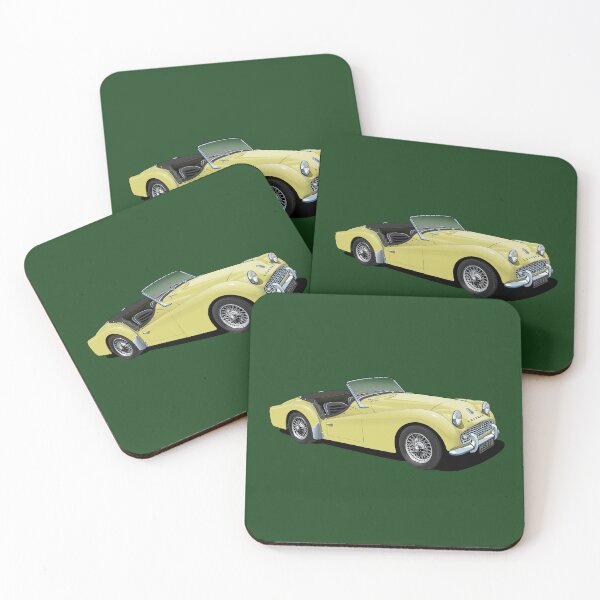 Item preview, Triumph TR3 in yellow designed and sold by candc-retro.
