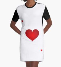 Queen of Hearts Graphic T-Shirt Dress