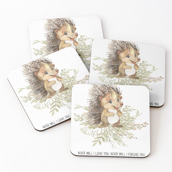 Item preview, Never Will I leave you, Bible, Forest Animals, Woodland Animals, Watercolor Scripture designed and sold by Dzhenka-Balimez.