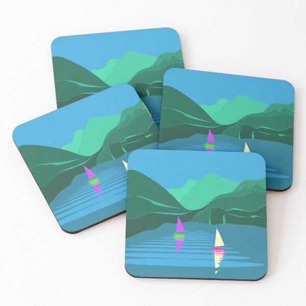 Item preview, Mountains Lake Sailing Boats Summer Day Landscape designed and sold by Anna Lemos.