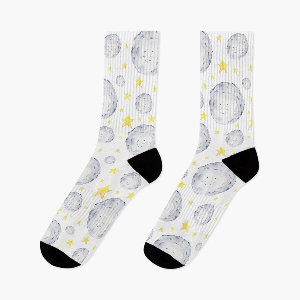 Item preview, watercolor space childish cute moon stars pattern designed and sold by Viktoriia Saienko.