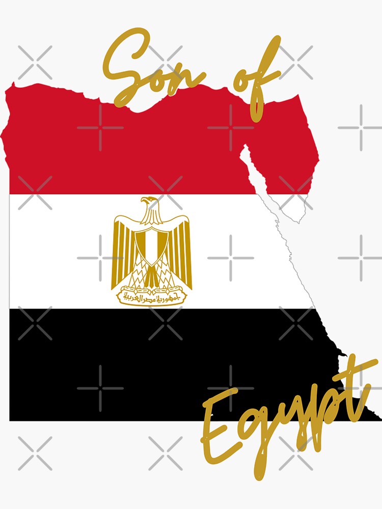 Pegatina «Hijo de Egipto Mapa Bandera» de NovawayDirect Redbubble