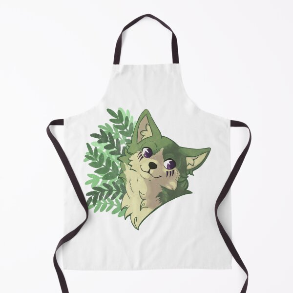 Item preview, Happy green fantasy wolf with leaves behind designed and sold by Kristoffersson.
