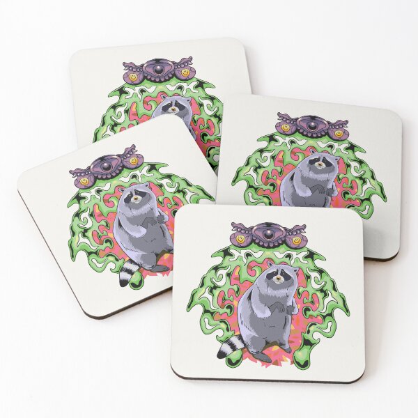 Item preview, Cute trippy Raccoon designed and sold by wozzobstudios.