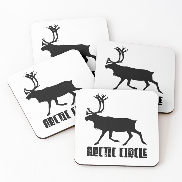Item preview, arctic circle and silhouette of a reindeer designed and sold by landscapeworlds.