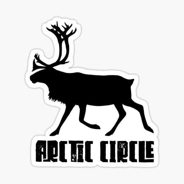 Item preview, arctic circle and silhouette of a reindeer designed and sold by landscapeworlds.