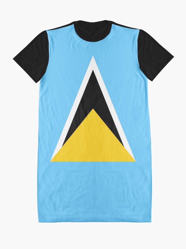 Flag of Saint Lucia Graphic T-Shirt Dress for Sale by Freihalt