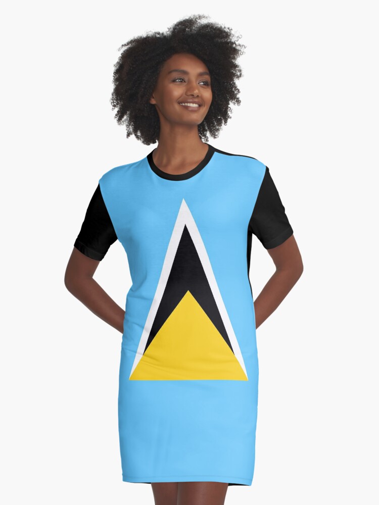 Flag of Saint Lucia | Graphic T-Shirt Dress