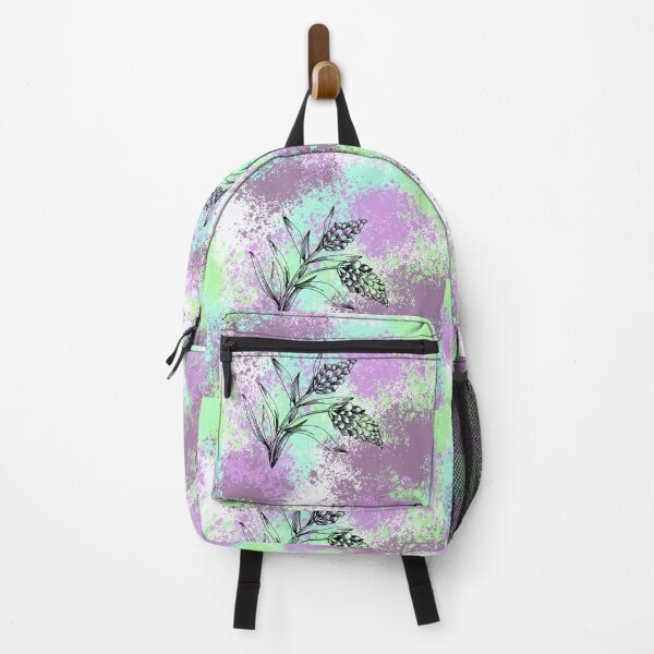 Item preview, Lavender Flowers on Abstract Pattern With Violet, Turquoise and Lavender Colors designed and sold by Branislava Tir .