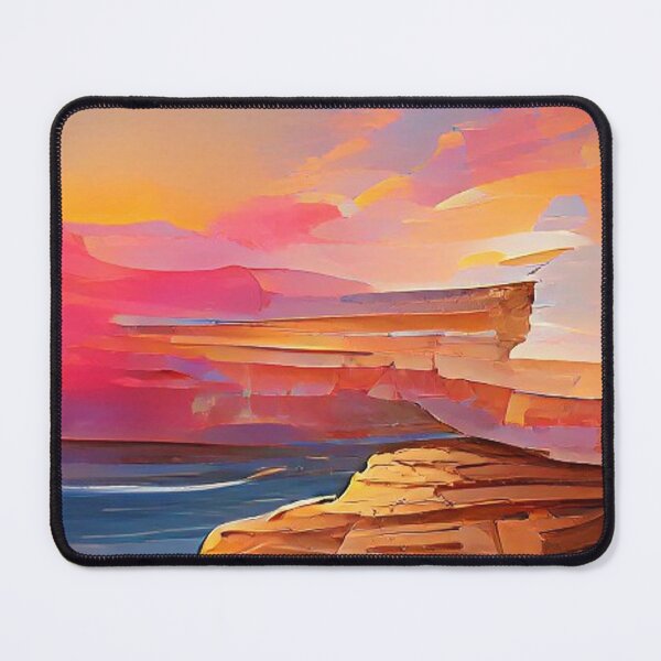 Item preview, Sunset cliffs Rose Gold style Art designed and sold by NeuralProd.