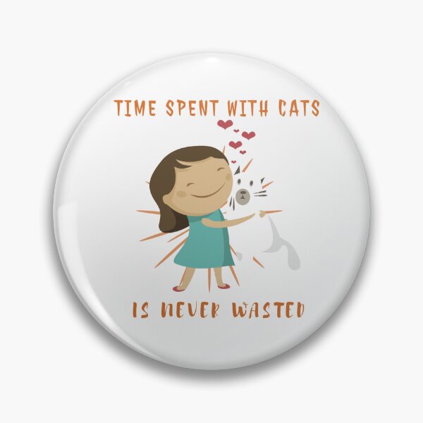 Item preview, Time Spent With Cats Is Never Wasted - Little Cute Girl Carrying A White Cat Love Heart designed and sold by universegrace.