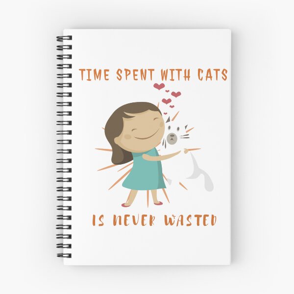 Item preview, Time Spent With Cats Is Never Wasted - Little Cute Girl Carrying A White Cat Love Heart designed and sold by universegrace.