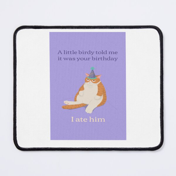 Item preview, FUNNY FAT CAT BIRTHDAY CARD designed and sold by RetroPlaceee.