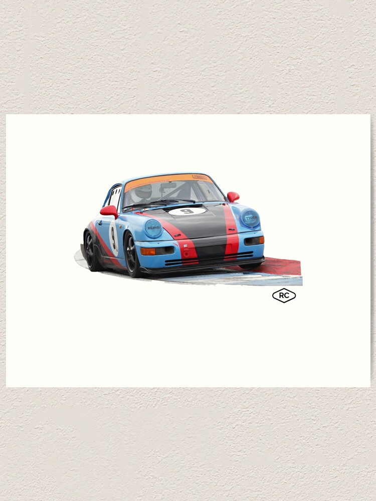 Porsche 964 Race Car By Robert Charles Designs Art Print By Robertcharlesde Redbubble