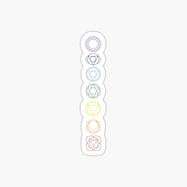 7 chakra, spiritual, meditation, zen, om, 7 chakras shirt, yoga shirt, meditation  shirt Sticker for Sale by DeepikaSingh