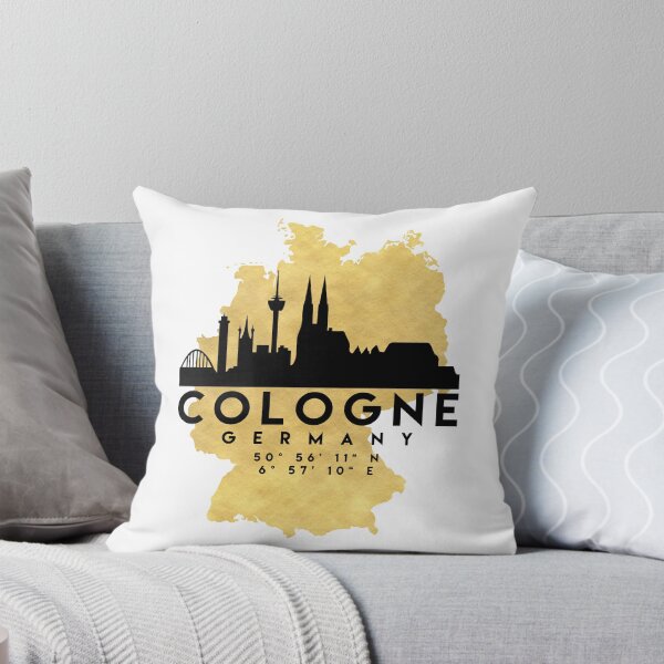 Item preview, COLOGNE GERMANY SILHOUETTE SKYLINE MAP ART  designed and sold by deificusArt.