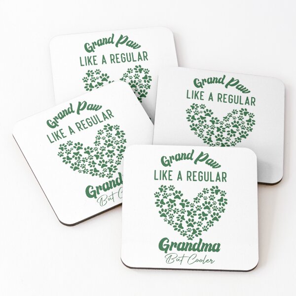 Item preview, Funny Grand Paw Like A Regular Grandma But Cooler Dark Green Heart designed and sold by medbdj.