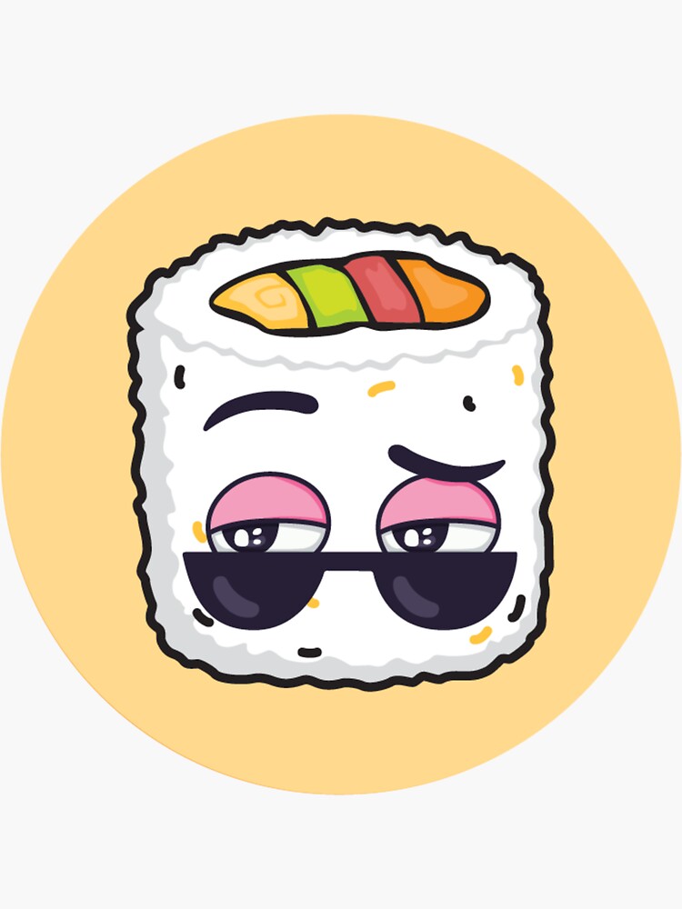 "Sushi roll emojis sticker" Sticker for Sale by AllThingsSticky Redbubble