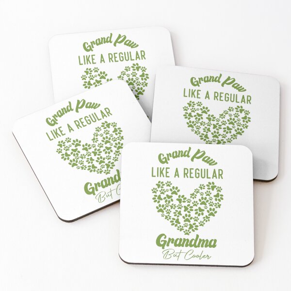 Item preview, Funny Grand Paw Like A Regular Grandma But Cooler Olive Drab Heart designed and sold by medbdj.