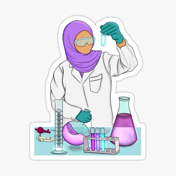 Item preview, muslim female scientist in lab - women in stem designed and sold by sweet dreamer.
