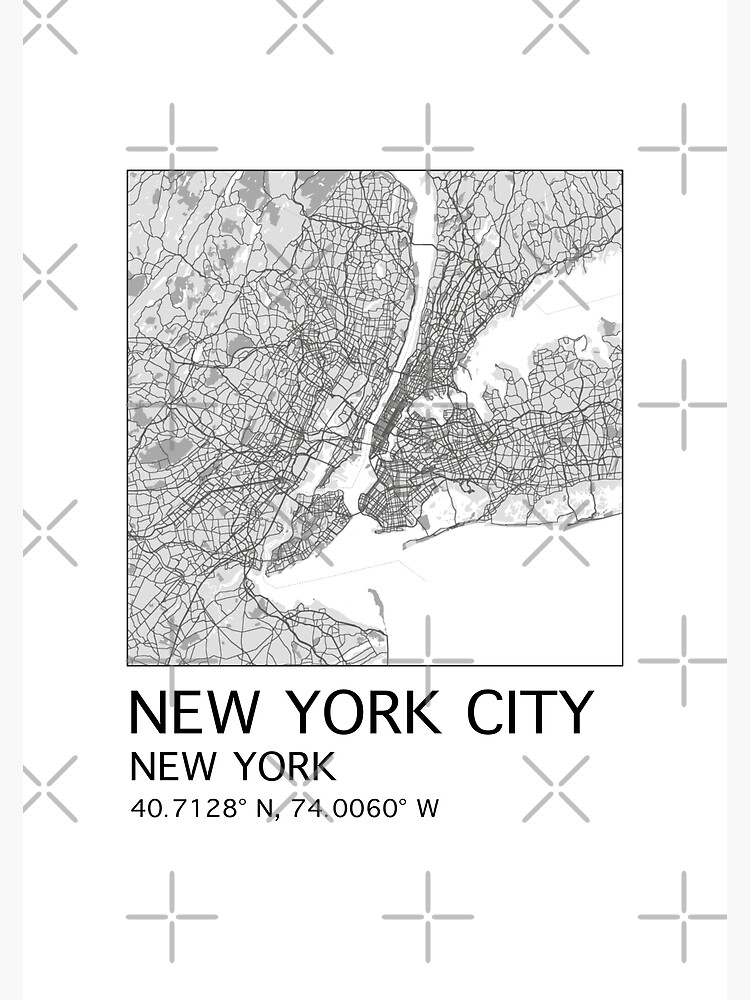 new-york-city-ny-minimal-map-city-poster-for-sale-by-heypongs