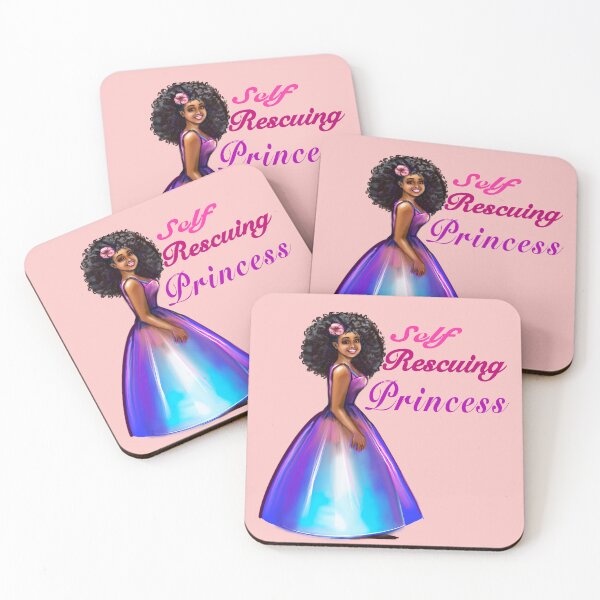 Item preview, Self rescuing afro princess ! beautiful  black girls with Afro hair, brown skin. The best Gifts for black women 2022 designed and sold by Artonmytee.