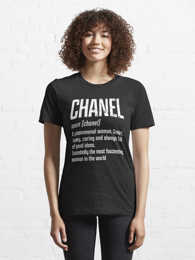 Camiseta con cuello en V para mujer Definici n de CHANEL Nombre personalizado Idea divertida de regalo de cumplea os Camiseta esencial