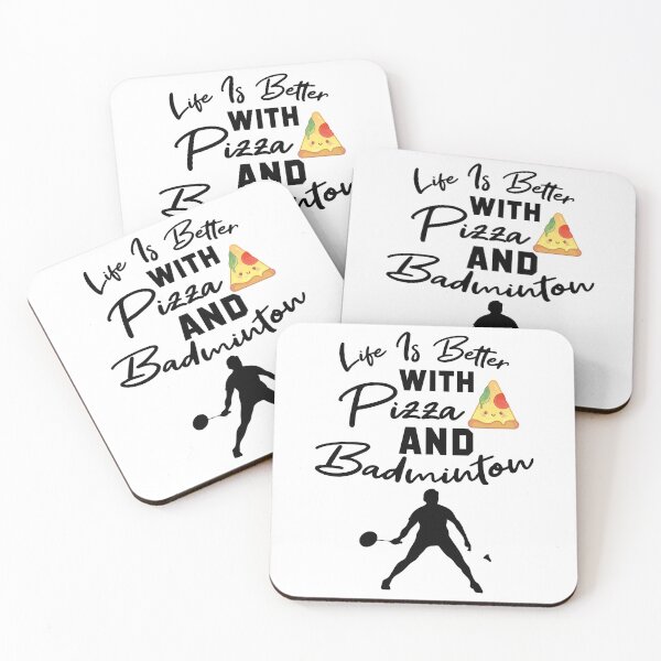 Item preview,  life is better with pizza and Badminton - Pizza lovers, Badminton Lovers  designed and sold by Mer Yem.