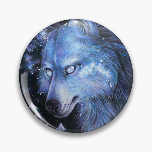 Item preview, Wolf at night with polar lights Auroa Borelais designed and sold by ZadzeneaArt.