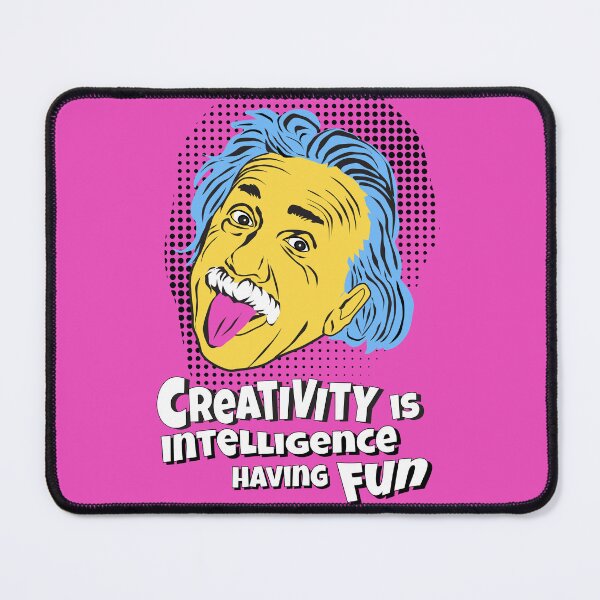 Vista previa del artículo con la obra «La creatividad es inteligencia divirtiéndose - Einstein - Estilo pop art», diseñado y vendido por MagaliC.