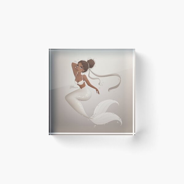 Item preview, Silver Ribbons Mermaid designed and sold by emmaburndesigns.