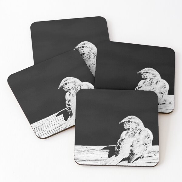 Item preview, Black & White Art - Cute Little Sparrow VR2S designed and sold by vivendulies.