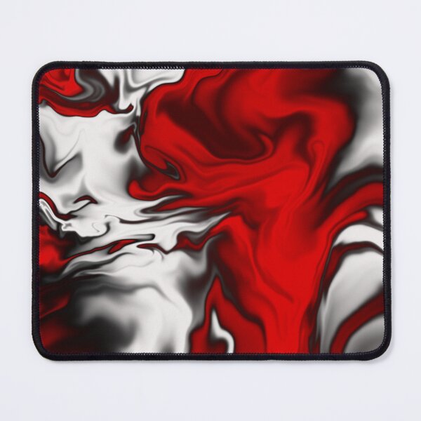 Item preview, Abstract fluid marble black red white pattern design designed and sold by Yaqeen S.