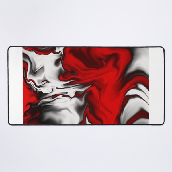 Item preview, Abstract fluid marble black red white pattern design designed and sold by Yaqeen S.
