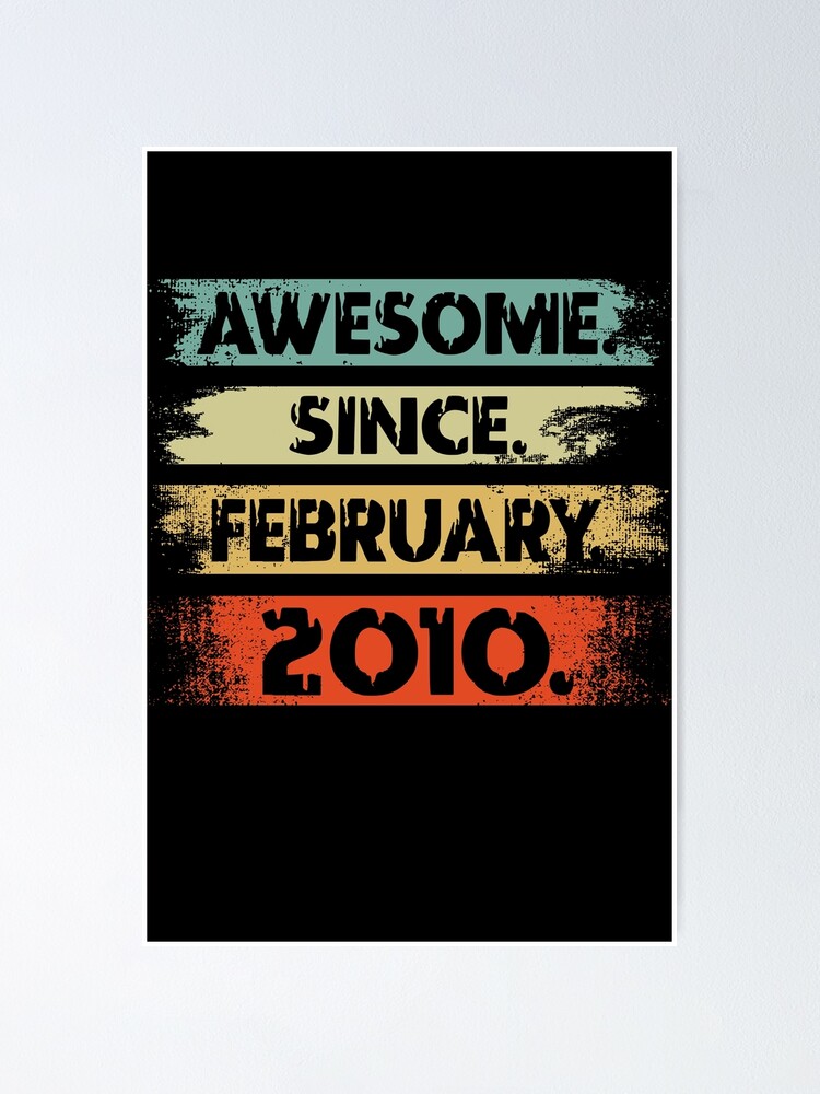 12 Years Old Of Be Awesome In 2010 12nd Birthday Poster