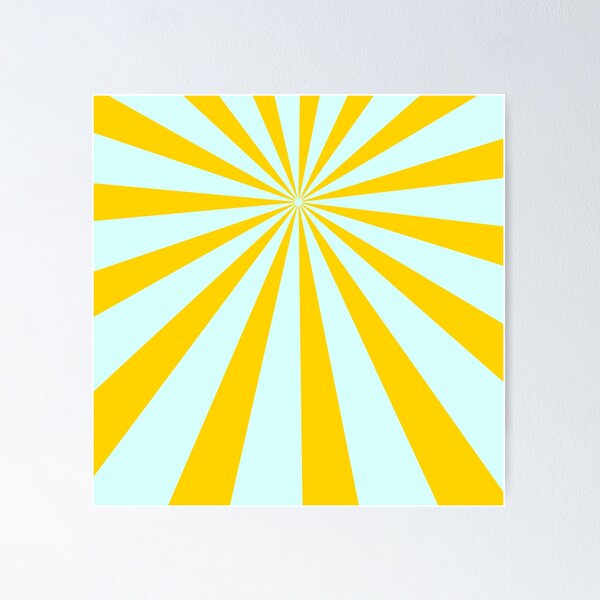 Item preview, Summer Yellow Retro Sun Beam Solar Backdrop  designed and sold by Prawny.