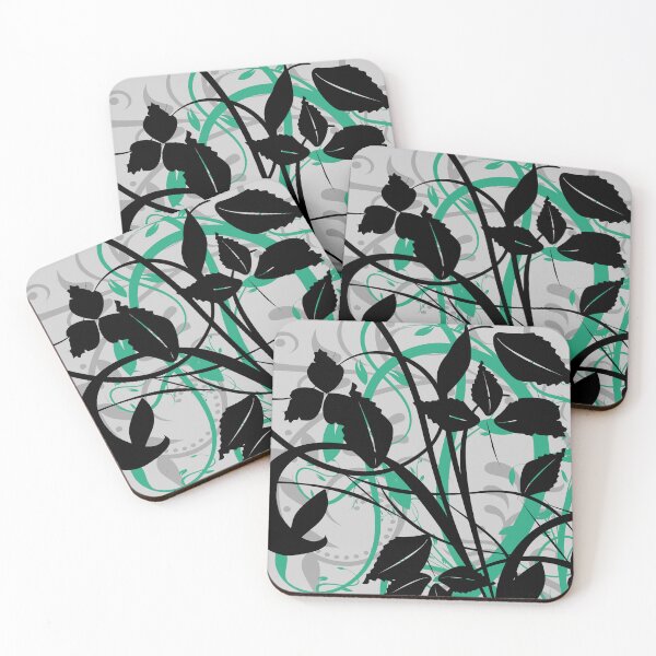 Item preview, Simple Floral Silhouette - Grey and Green designed and sold by Bennymp.