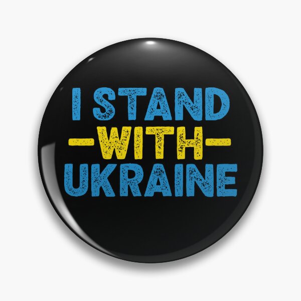 Stand with Ukraine Pin Buttons